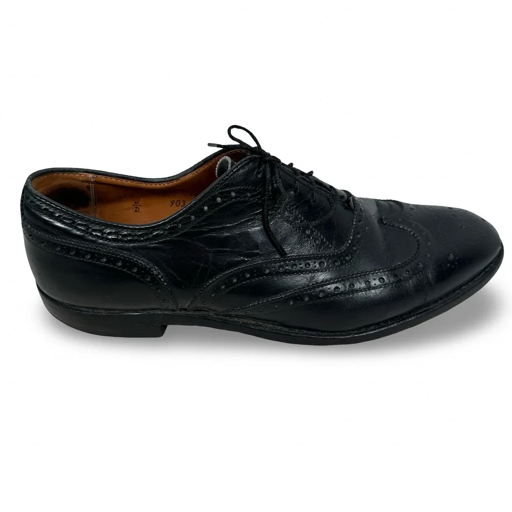 Alden 903 Mens Black Leather Wingtip Oxford Brogue Dress‎ Shoes Size 9 B/D USA